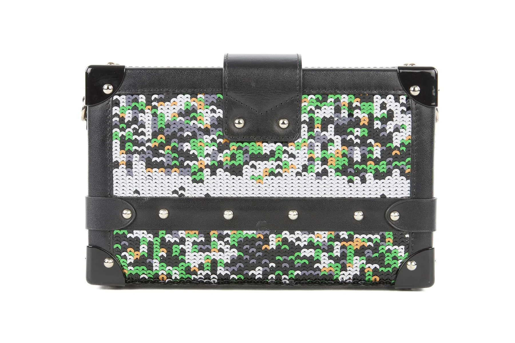 LOUIS VUITTON BLACK 2016 PETITE MALLE SEQUIN CLUTCH - Image 7