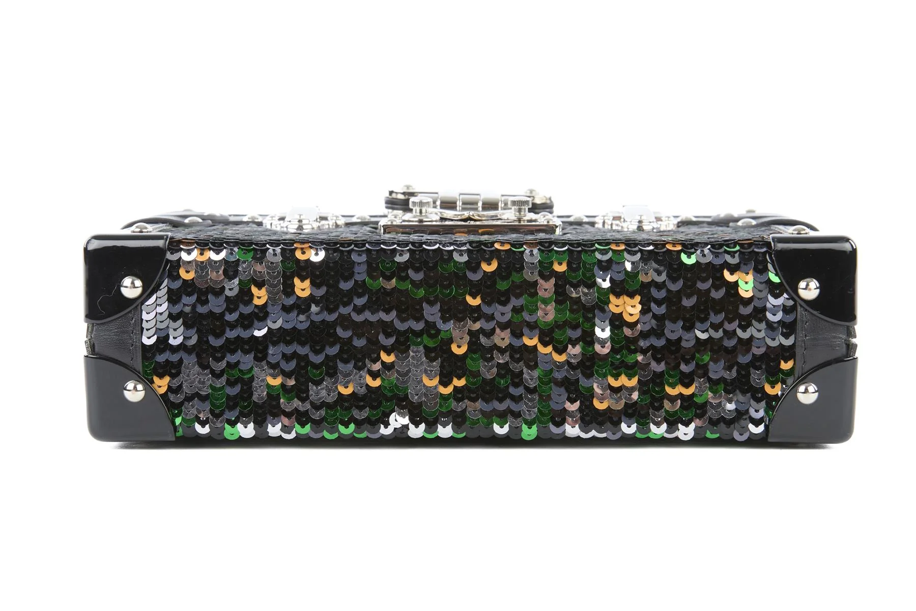 LOUIS VUITTON BLACK 2016 PETITE MALLE SEQUIN CLUTCH - Image 8