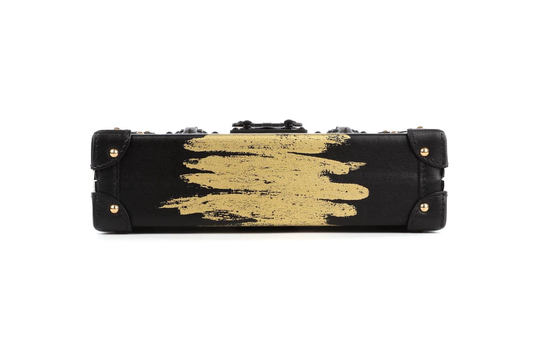LOUIS VUITTON BLACK 2017 PETITE MALLE GOLDEN LIGHT LEATHER CLUTCH - Image 8