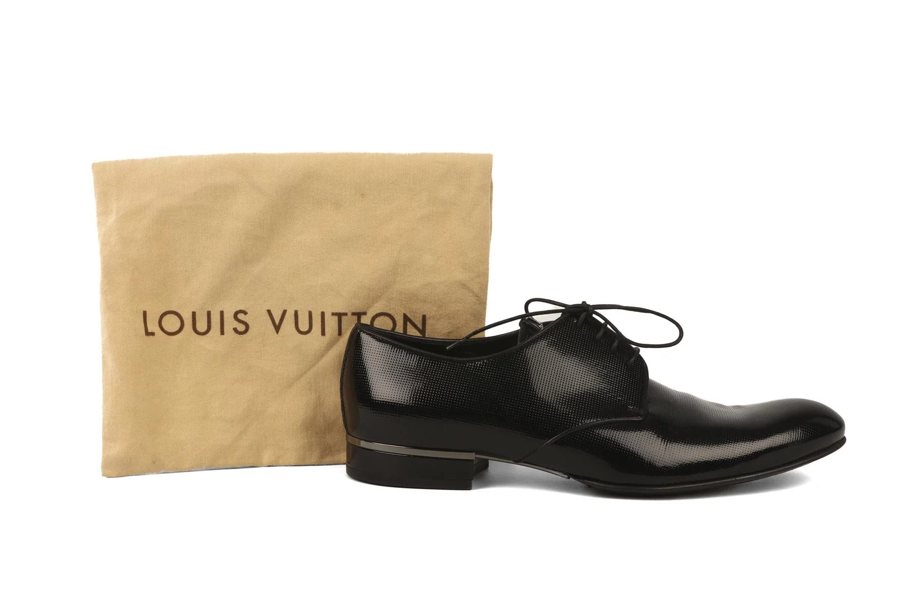 LOUIS VUITTON BLACK MEN'S PATENT LEATHER BROGUES EU 40 UK 7 US 10 - Image 7