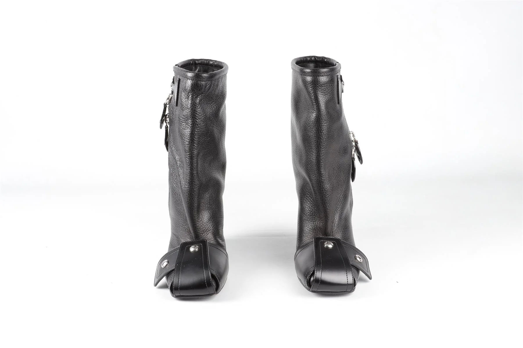 LOUIS VUITTON BLACK PATTI LEATHER ANKLE BOOTS EU 39 UK 6.5 US 9.5 - Image 3