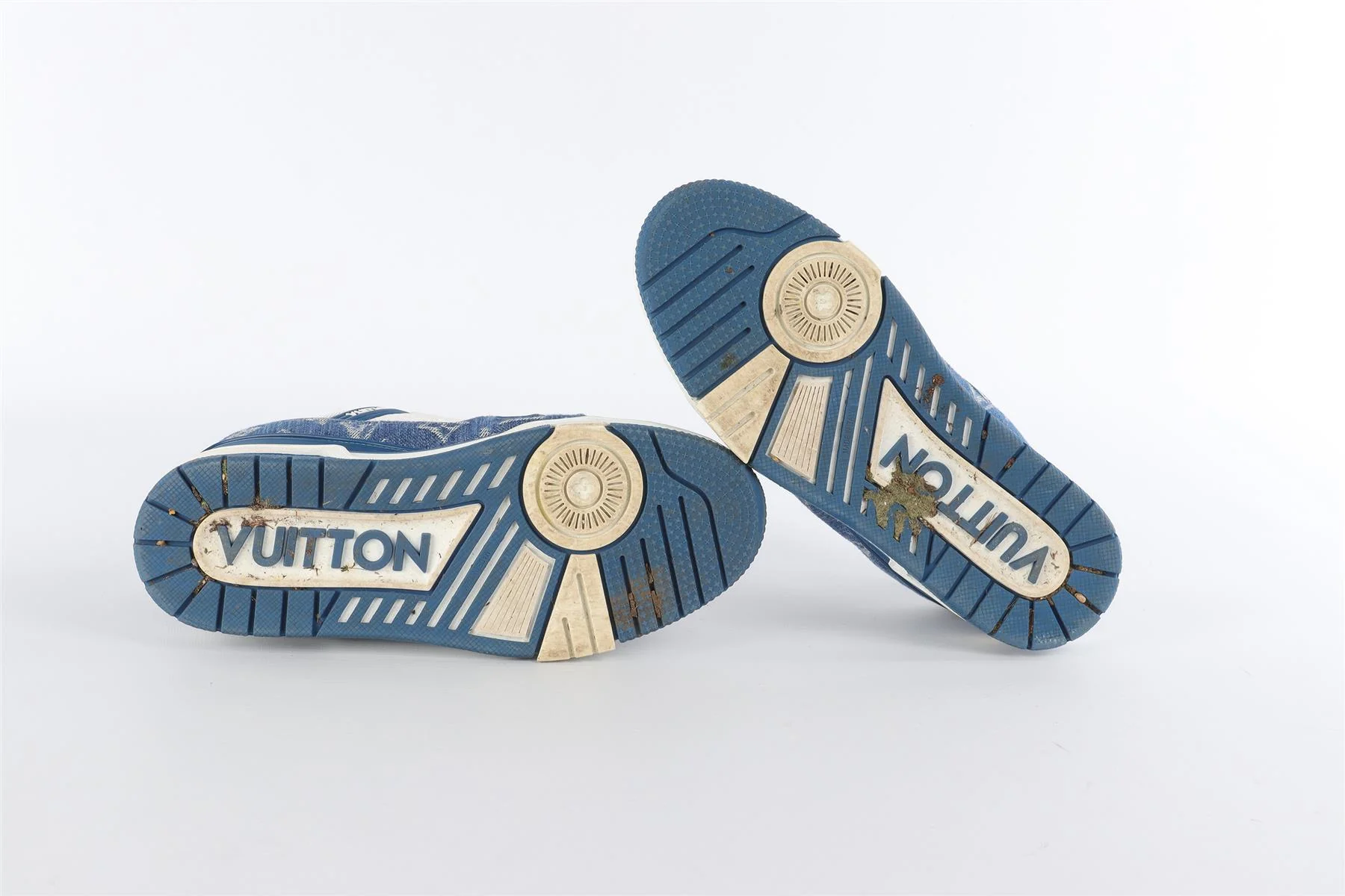 LOUIS VUITTON BLUE LV MONOGRAM DENIM SNEAKERS EU 38 UK 5 US 8 - Image 6