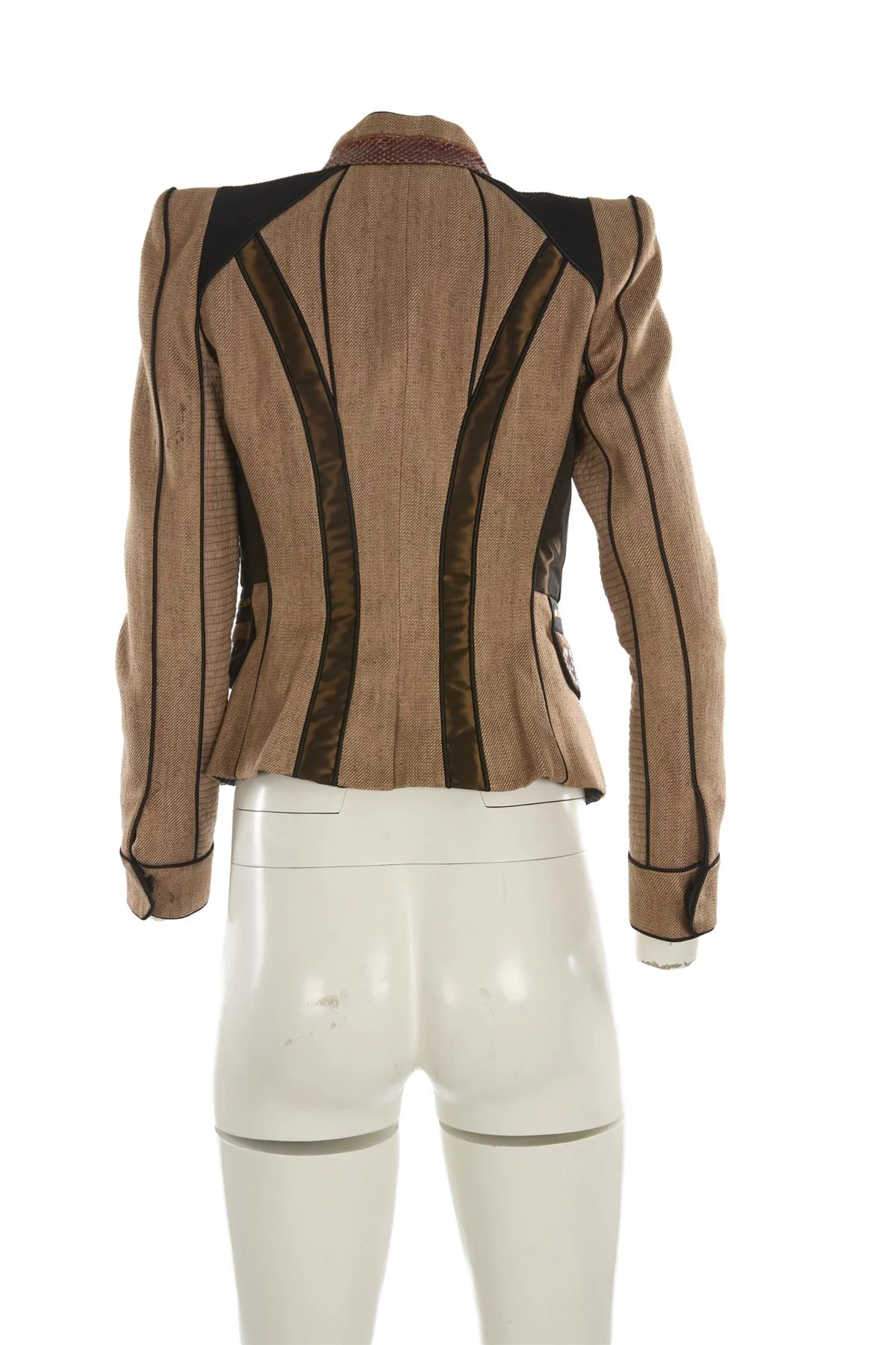 LOUIS VUITTON BROWN 2009 COTTON JACKET FR 36 UK 8 - Image 4