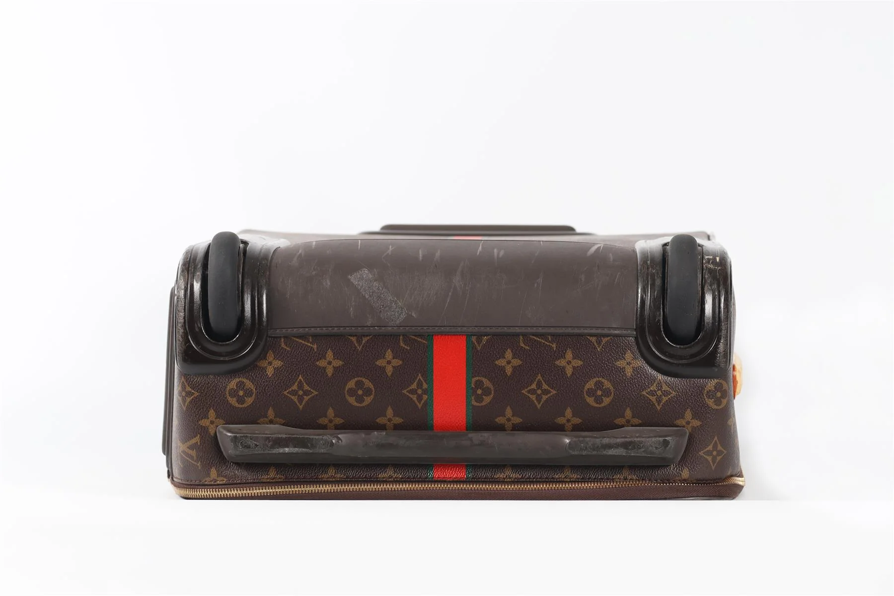 LOUIS VUITTON BROWN 2010 PEGASE 55 COATED CANVAS SUITCASE - Image 19