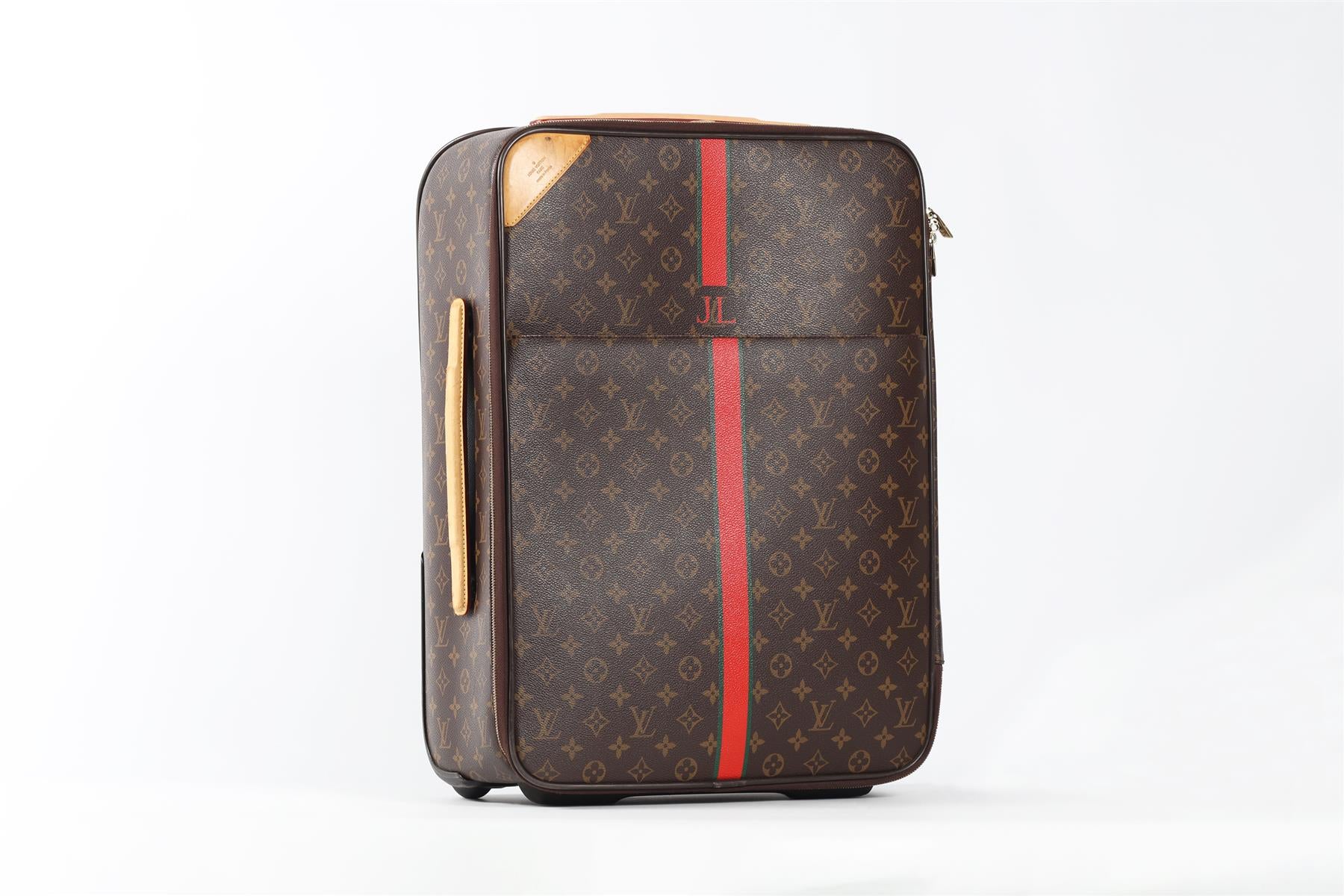 LOUIS VUITTON BROWN 2010 PEGASE 55 COATED CANVAS SUITCASE - Image 3