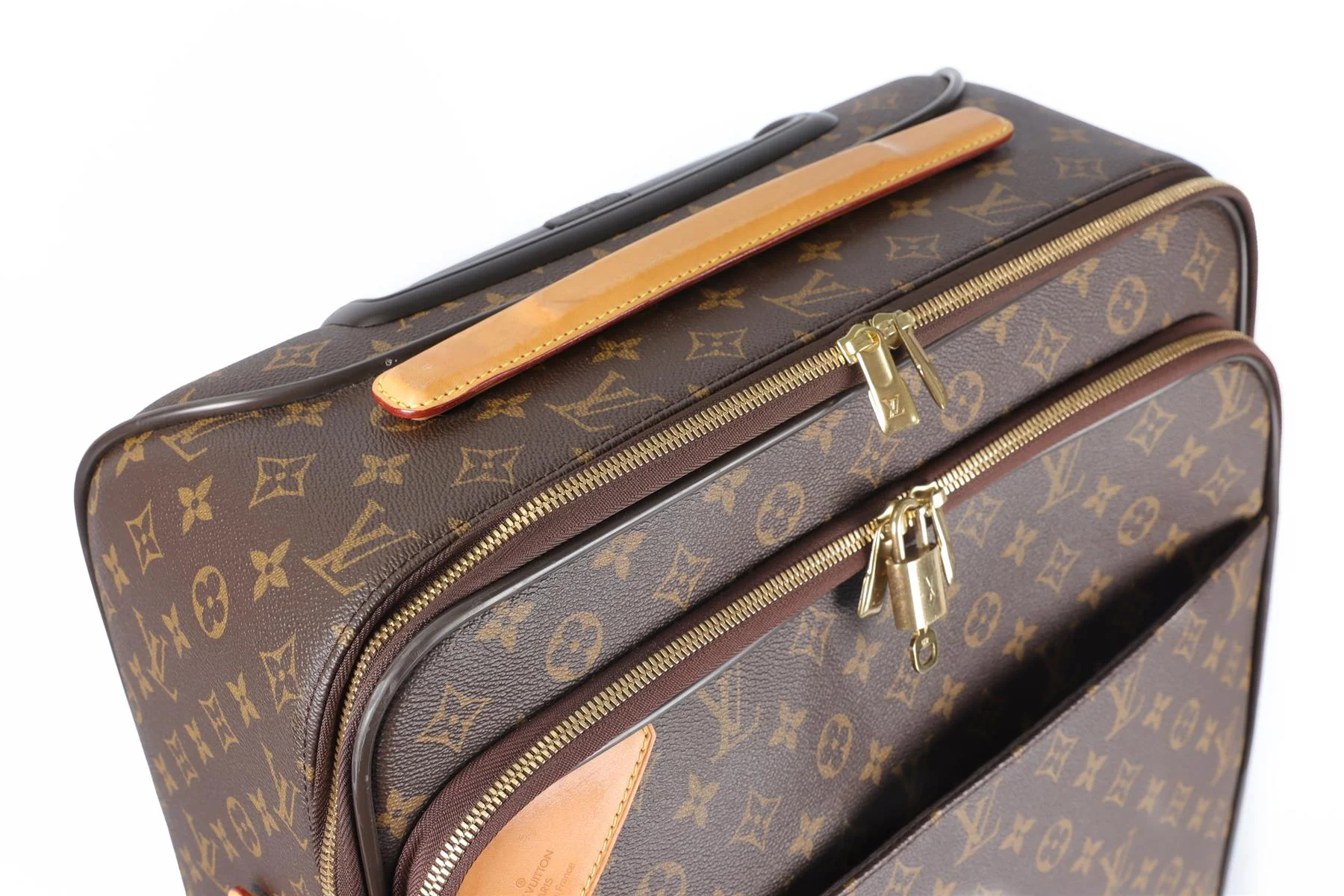 LOUIS VUITTON BROWN 2013 PEGASE LEGERE 55 MONOGRAM COATED CANVAS SUITCASE - Image 10