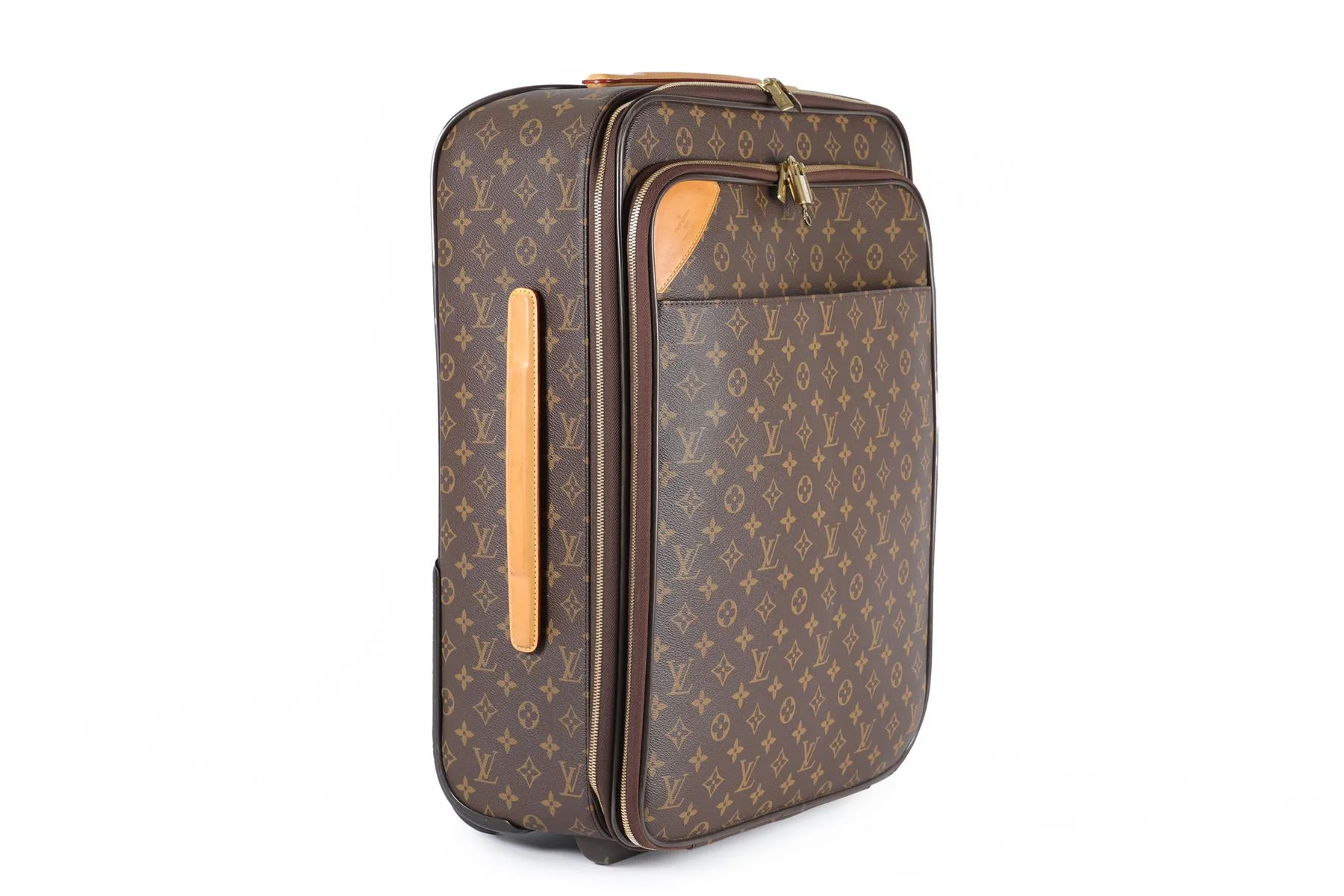 LOUIS VUITTON BROWN 2013 PEGASE LEGERE 55 MONOGRAM COATED CANVAS SUITCASE - Image 4