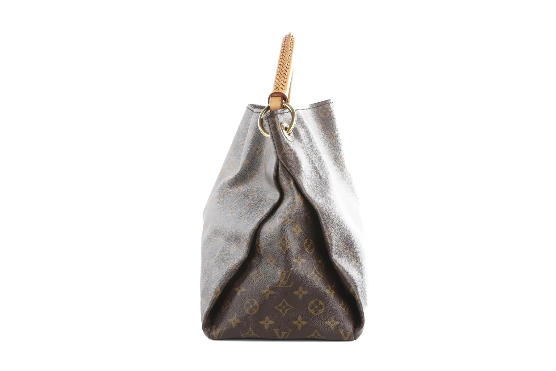 LOUIS VUITTON BROWN 2015 ARTSY GM MONOGRAM COAT CANVAS SHOULDER BAG - Image 4