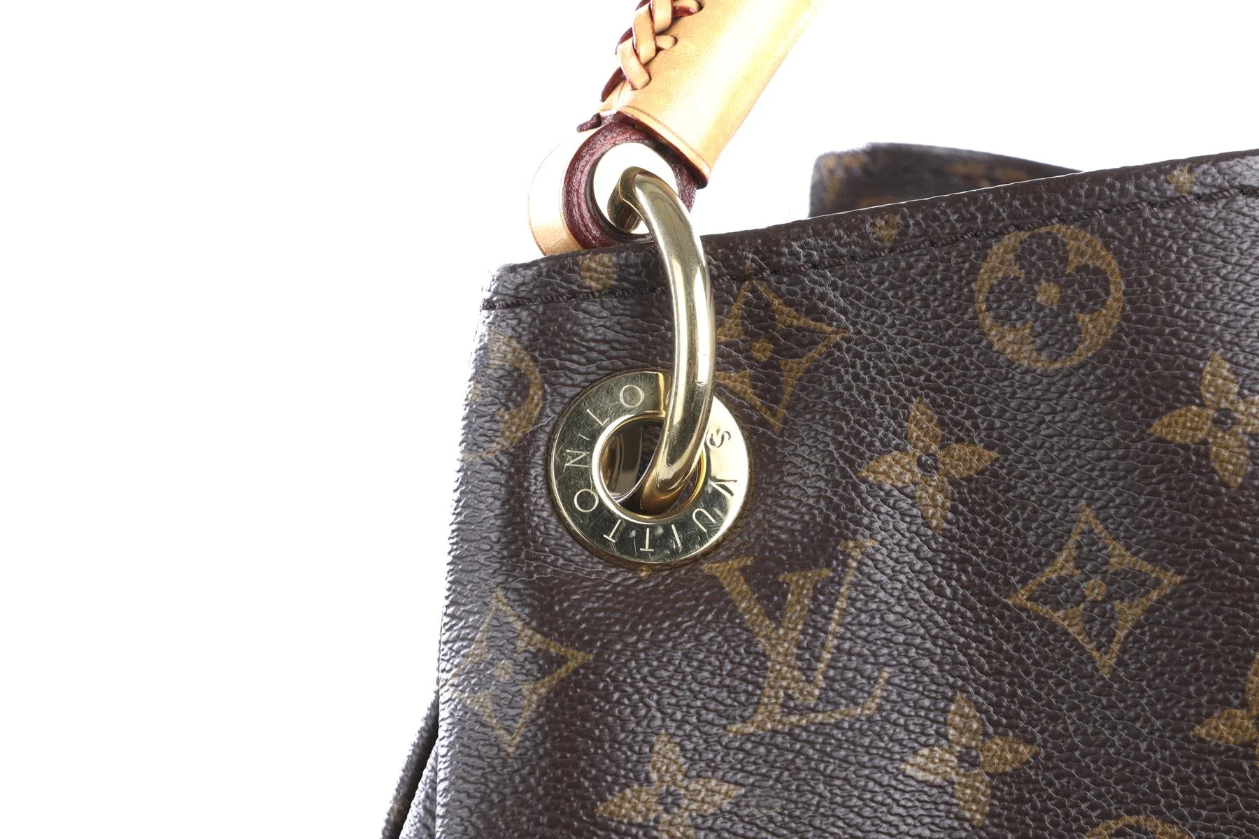 LOUIS VUITTON BROWN 2015 ARTSY GM MONOGRAM COAT CANVAS SHOULDER BAG - Image 7