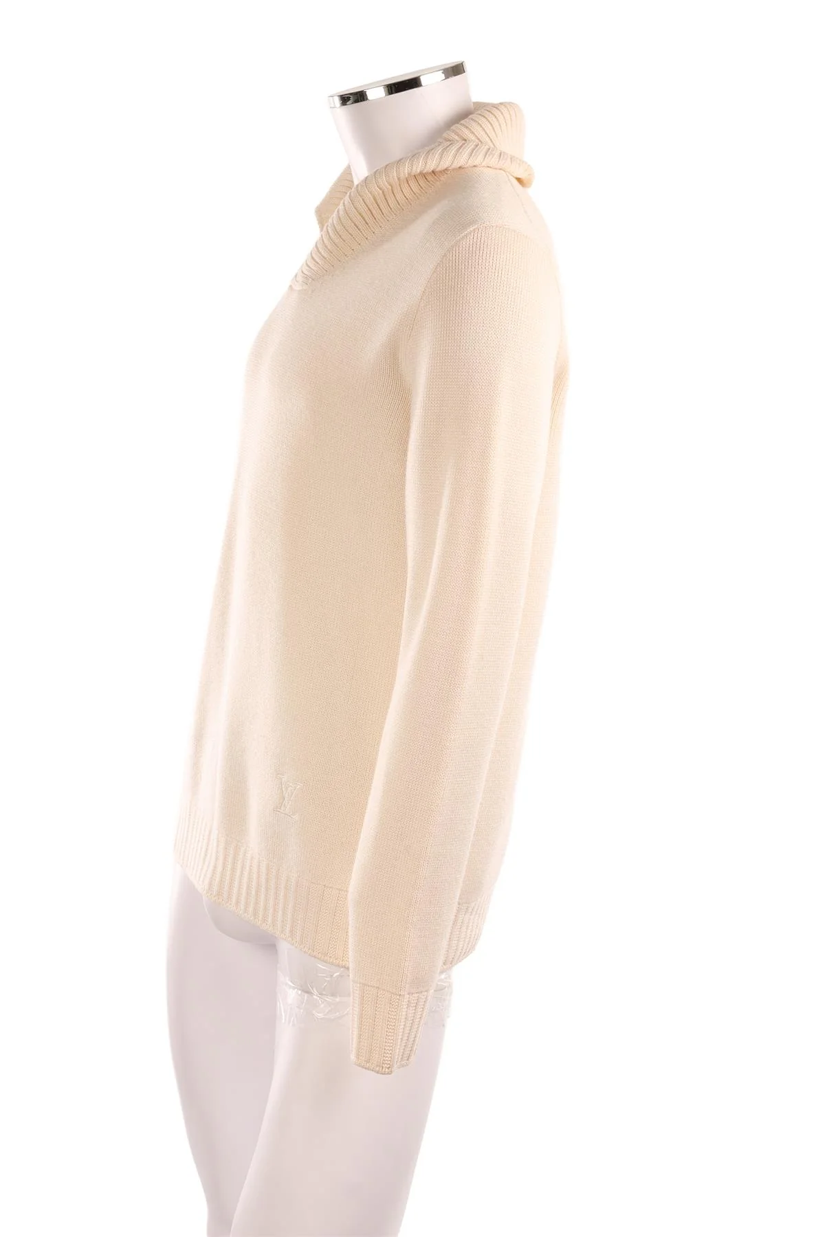 LOUIS VUITTON CREAM MEN'S WOOL SWEATER MEDIUM - Image 4