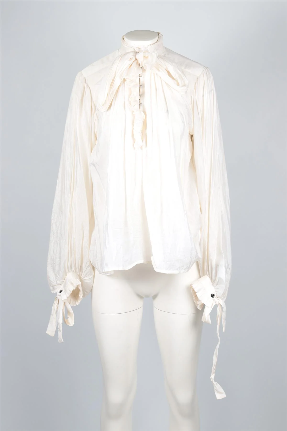 LOUIS VUITTON CREAM SILK BLOUSE FR 38 UK 10 - Image 2