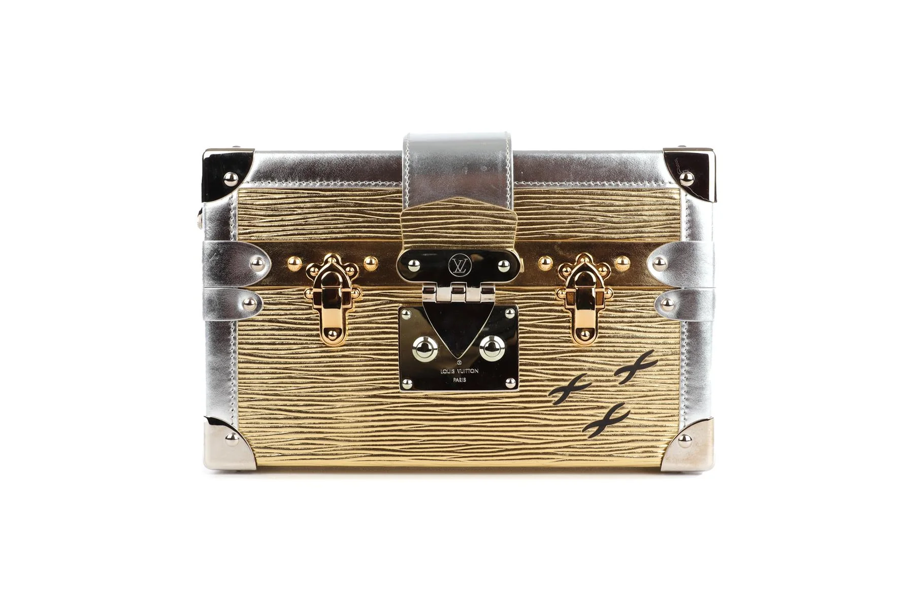 LOUIS VUITTON GOLD 2017 PETITE MALLE EPI LEATHER CLUTCH - Image 2