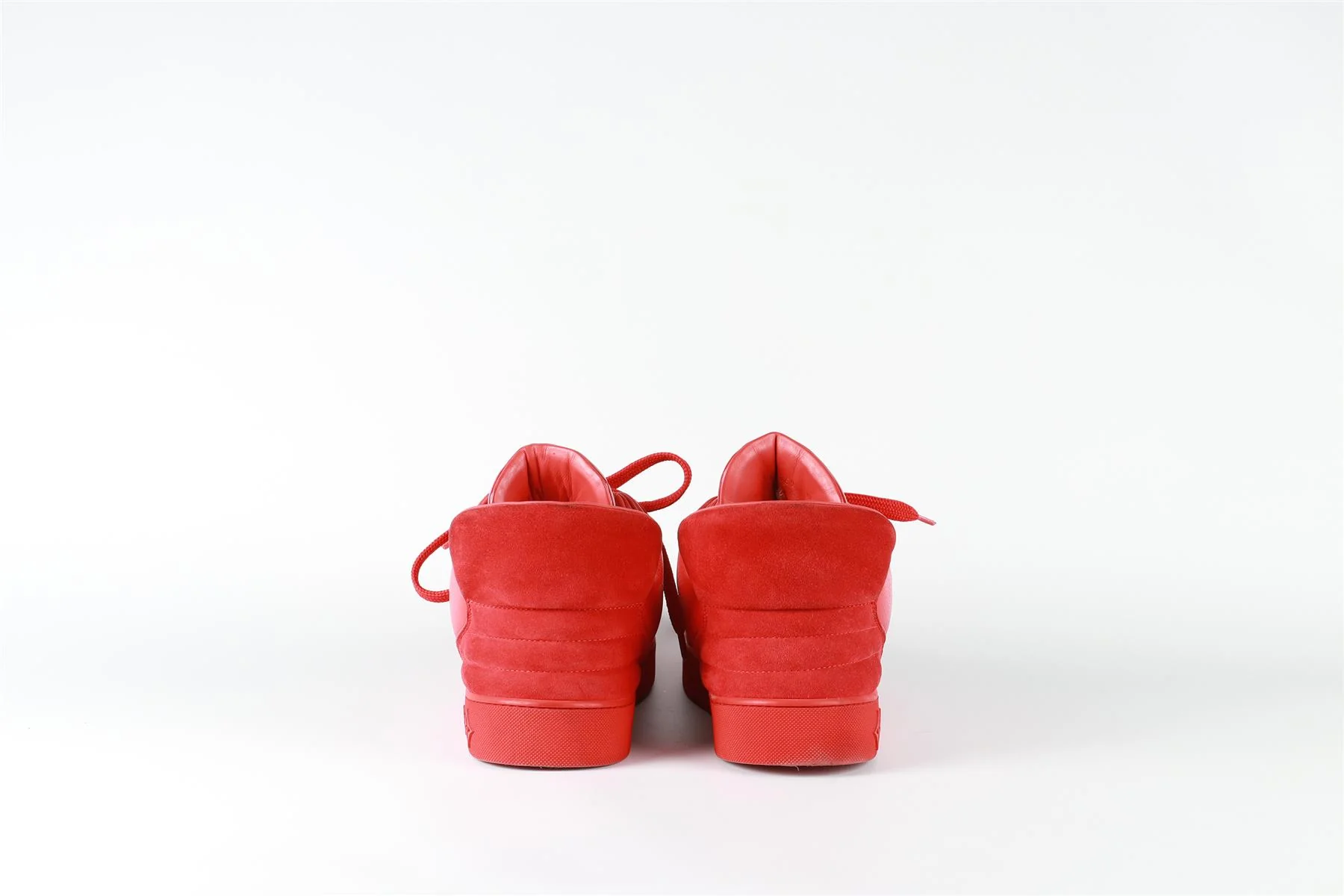 LOUIS VUITTON + KANYE WEST RED MEN'S DON LEATHER AND SUEDE SNEAKERS EU 43 UK 8.5 US 9.5 - Image 5