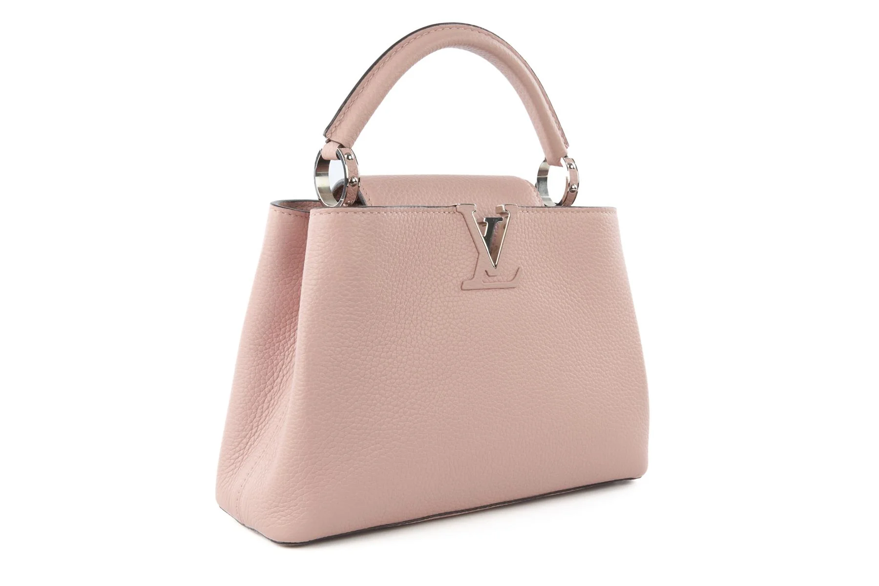 LOUIS VUITTON PINK CAPUCINES BB TAURILLON LEATHER TOTE BAG - Image 4