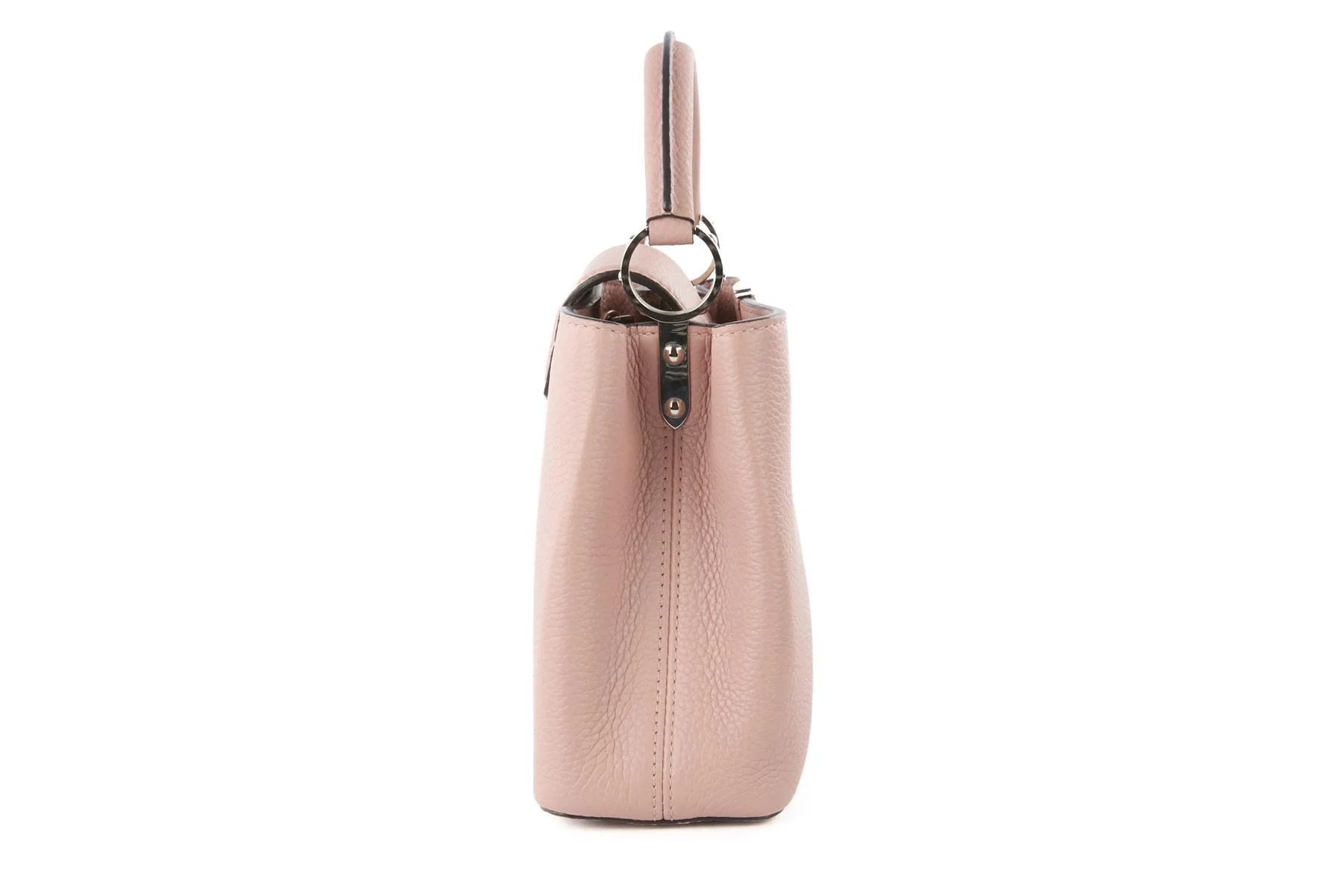 LOUIS VUITTON PINK CAPUCINES BB TAURILLON LEATHER TOTE BAG - Image 5