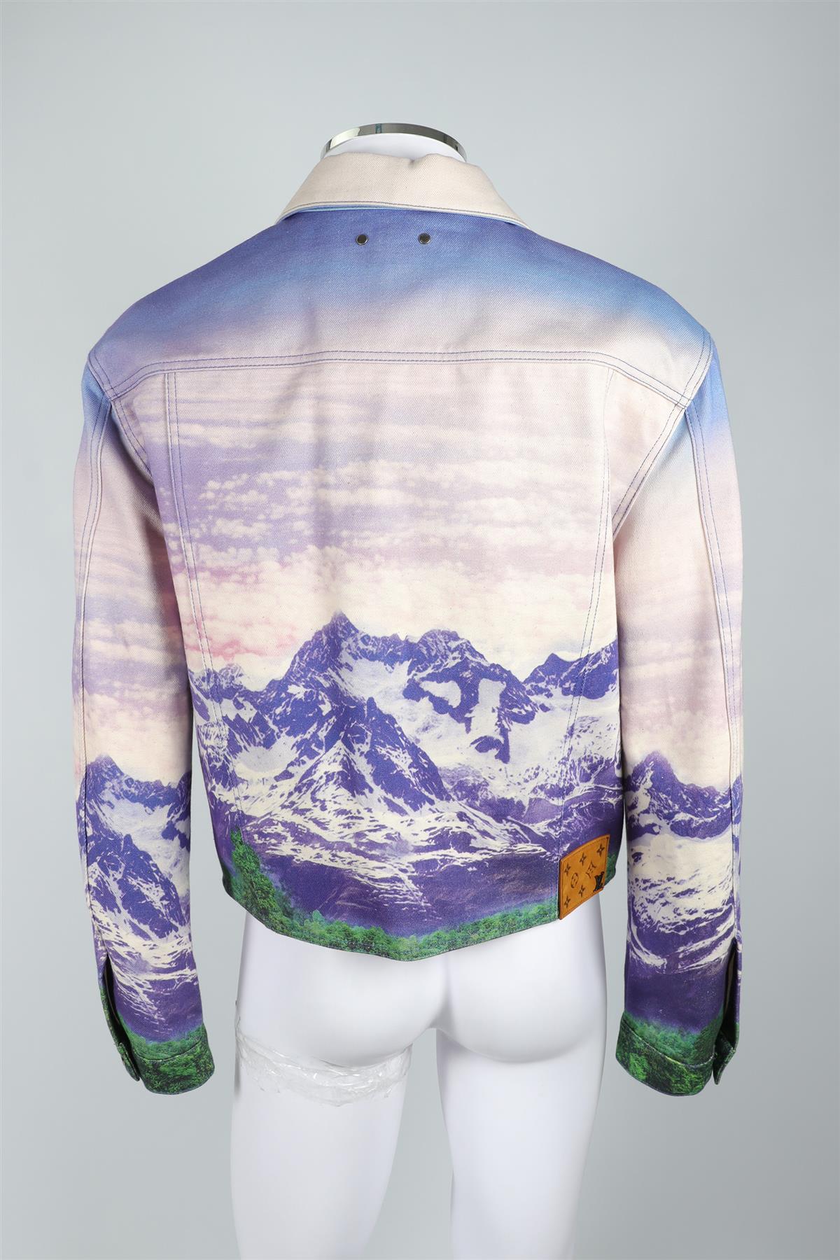 LOUIS VUITTON PURPLE 2022 MEN'S DENIM JACKET IT 48 UK 38 - Image 4