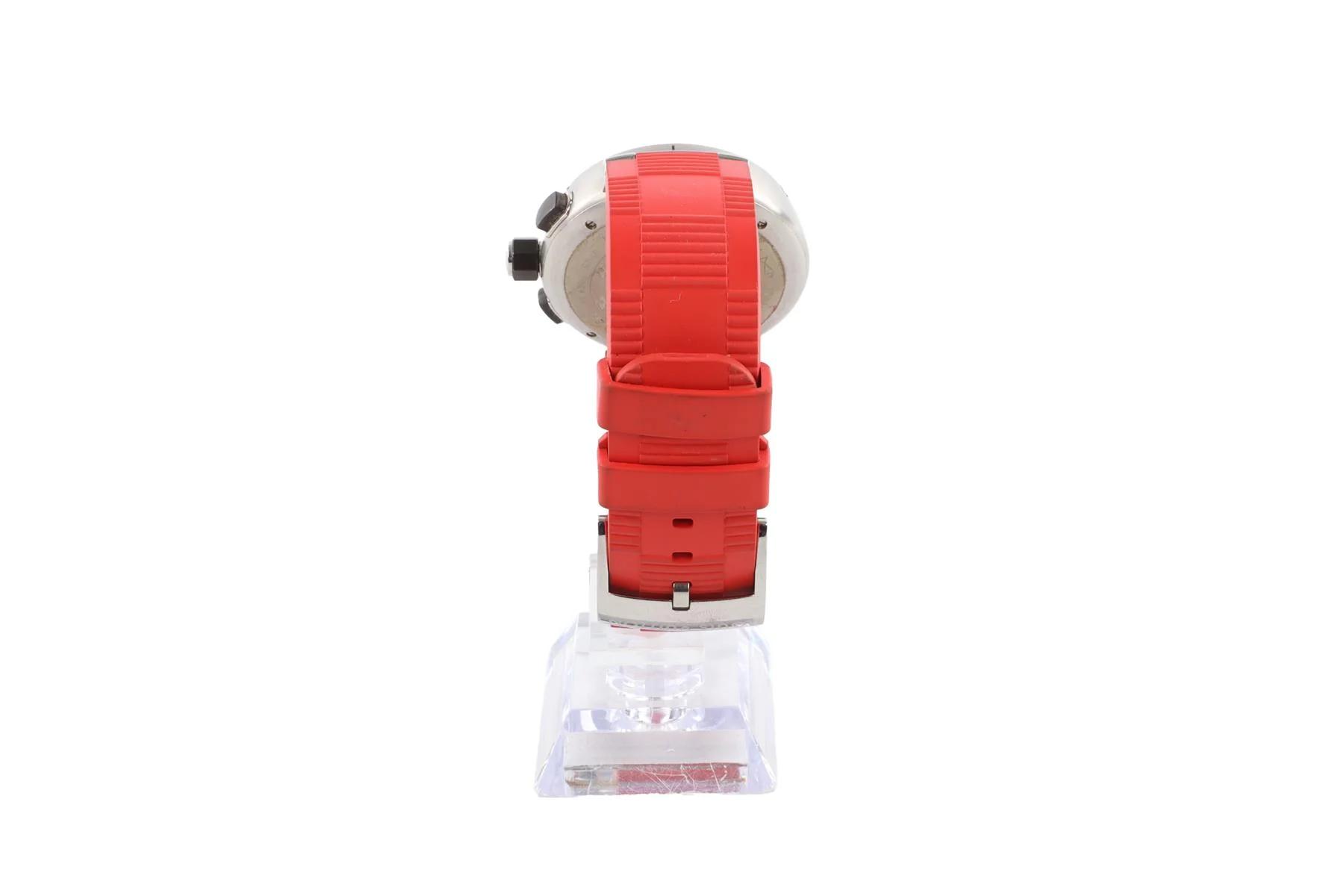 LOUIS VUITTON RED TAMBOUR WRIST WATCH - Image 5
