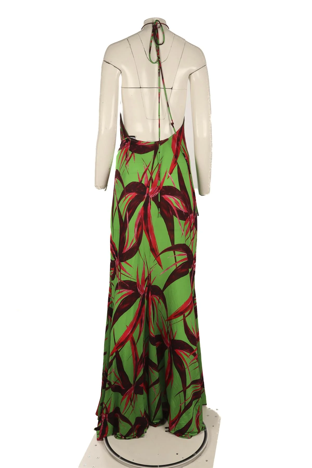 LOUISA BALLOU GREEN JERSEY MAXI DRESS XLARGE - Image 4