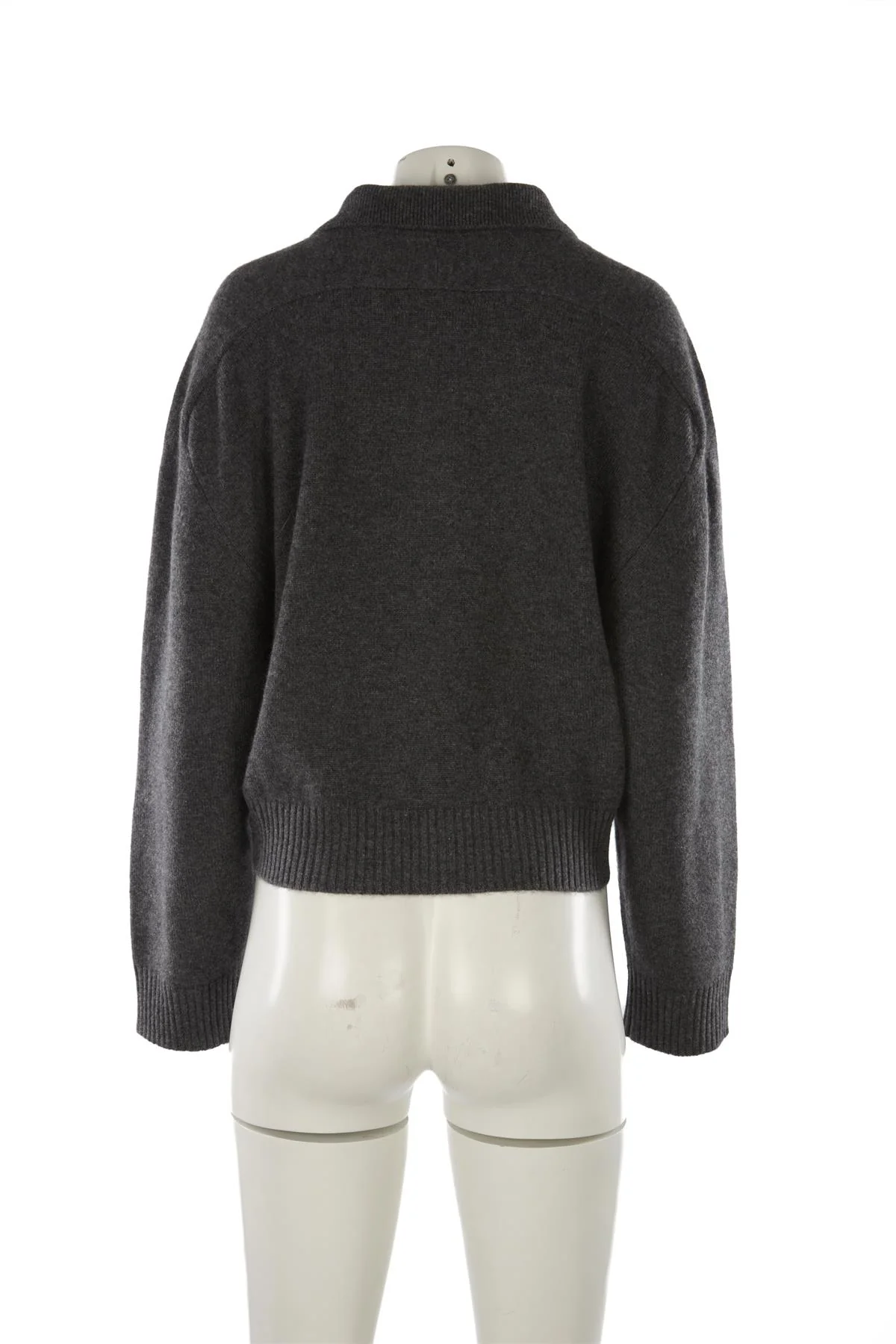 LOULOU DE SAISON GREY CASHMERE SWEATER LARGE - Image 4
