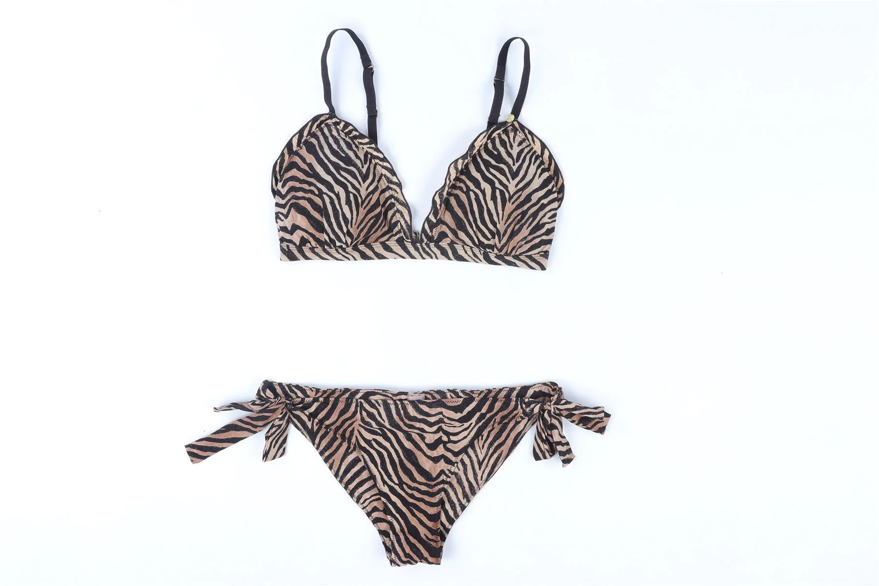 LOVE STORIES SWIM CLUB BROWN BIKINI UK 8-10 - Image 2