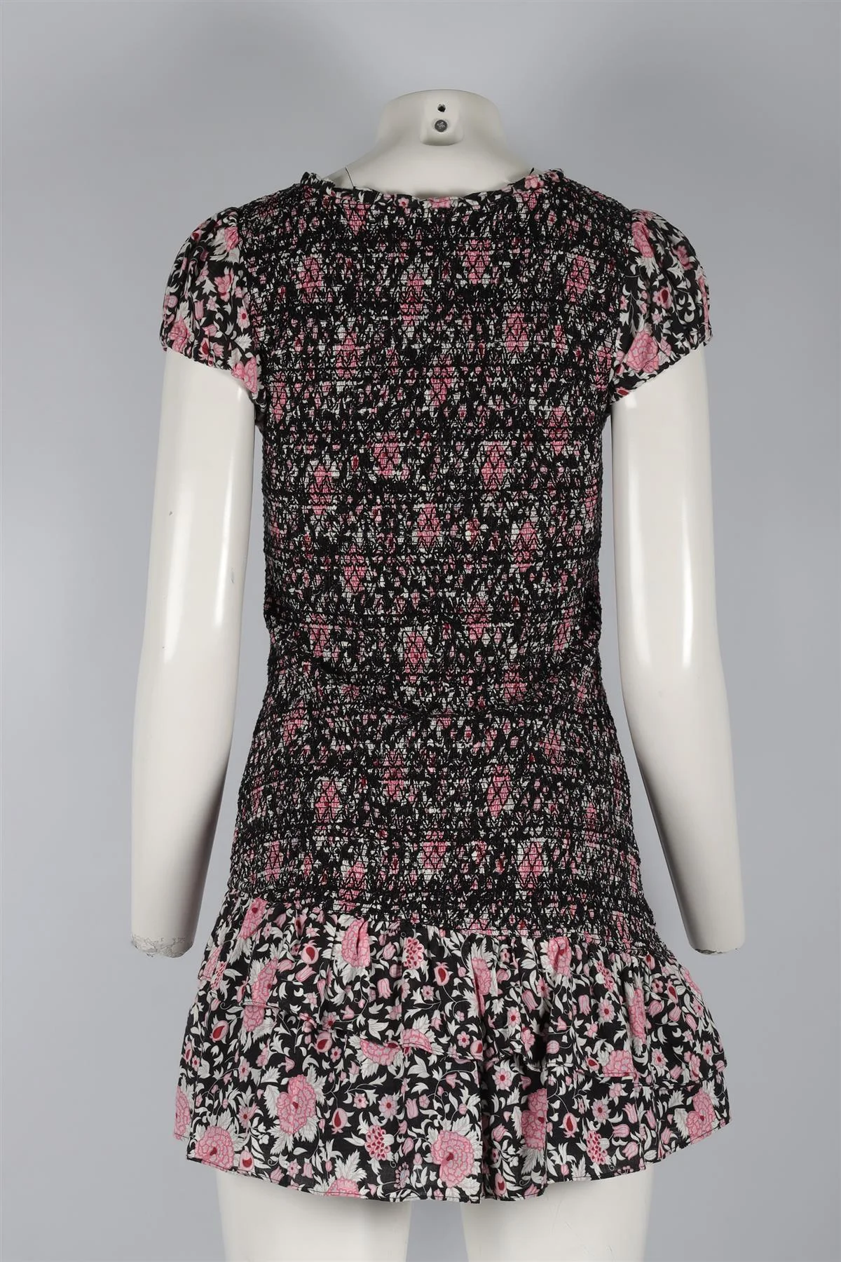 LOVESHACKFANCY BLACK COTTON MINI DRESS SMALL - Image 4