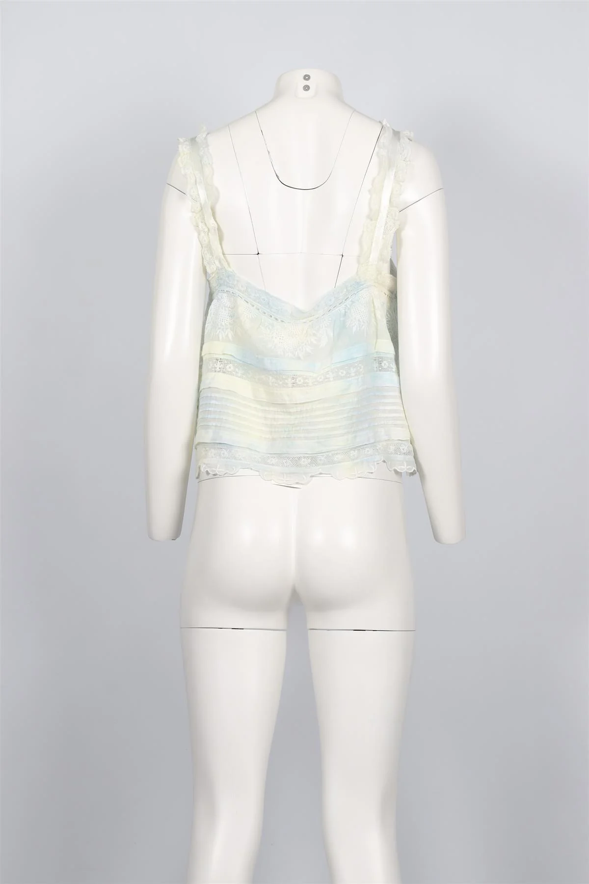 LOVESHACKFANCY BLUE AND YELLOW COTTON TOP MEDIUM - Image 4