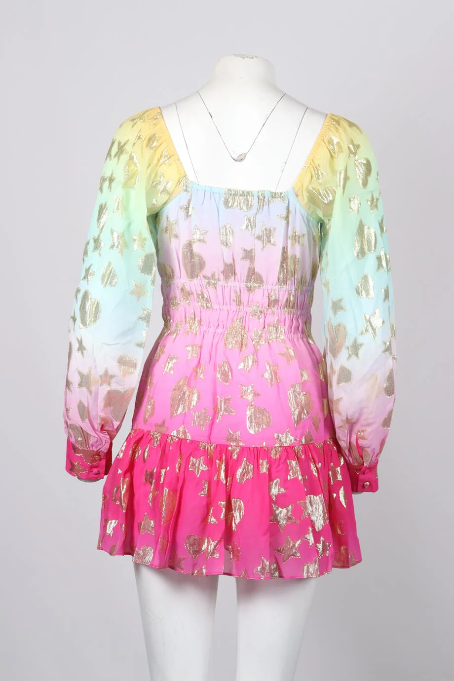 LOVESHACKFANCY CHIFFON MINI DRESS SMALL - Image 4