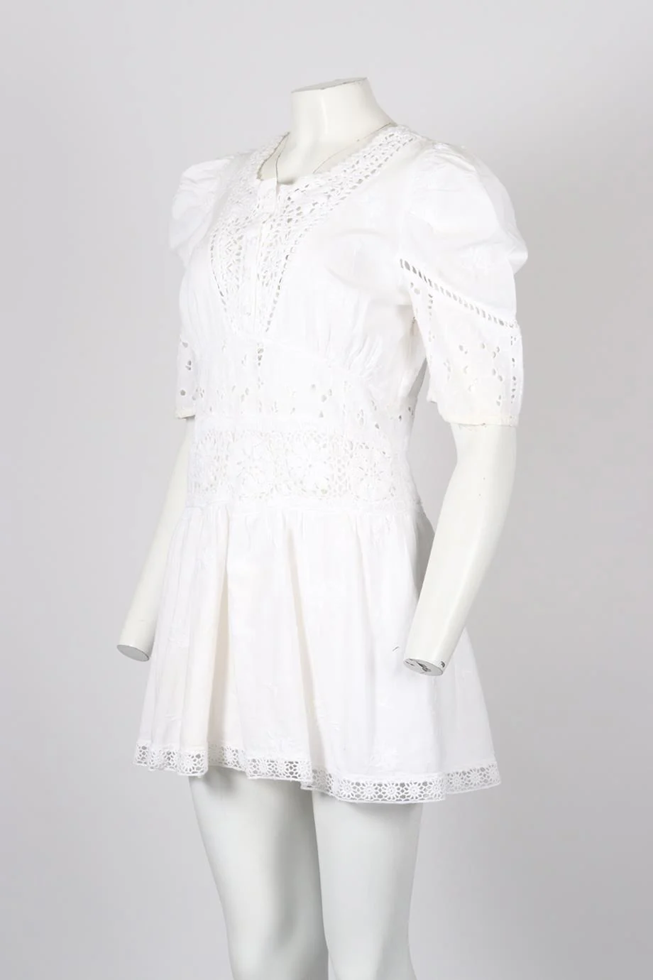 LOVESHACKFANCY COTTON MINI DRESS US 8 UK 12 - Image 3