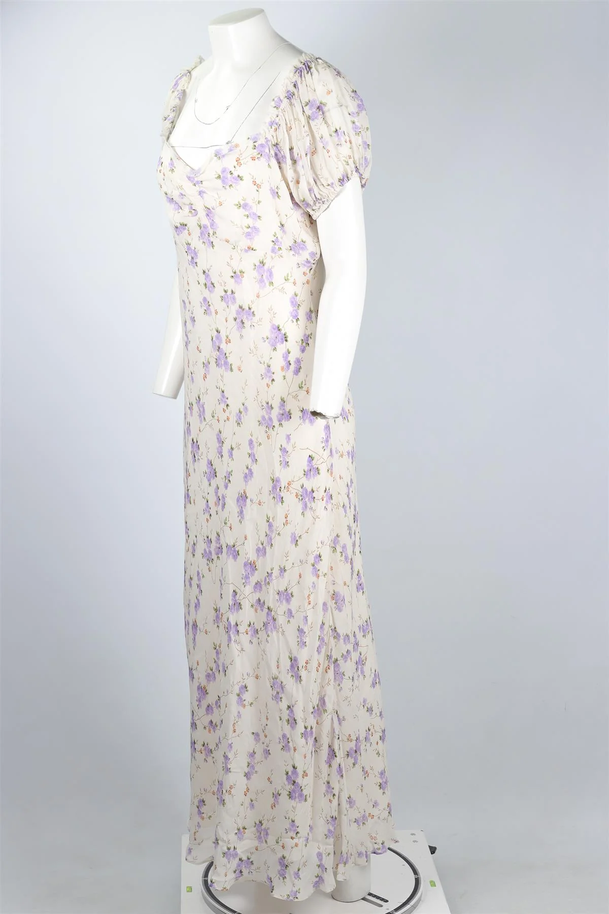 LOVESHACKFANCY CREAM CHIFFON MAXI DRESS LARGE - Image 3
