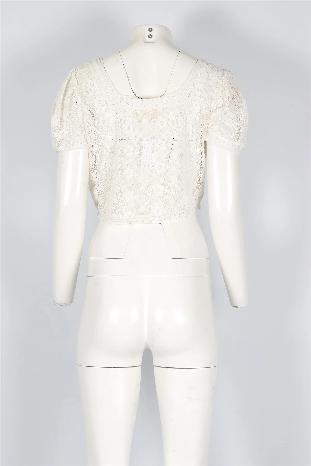 LOVESHACKFANCY CREAM CROCHET TOP UK 8 - Image 4