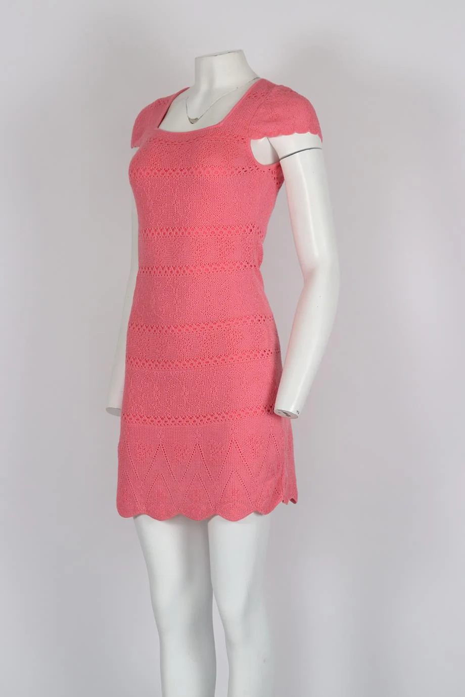 LOVESHACKFANCY CROCHET KNIT MINI DRESS MEDIUM - Image 3