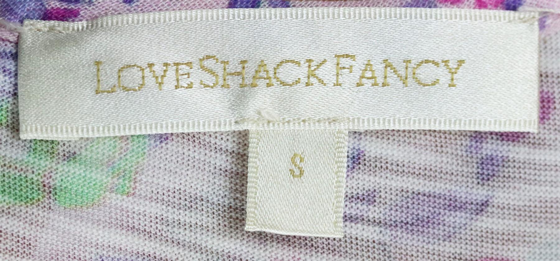 LOVESHACKFANCY FLORAL PRINT COTTON JERSEY TOP SMALL - Image 5
