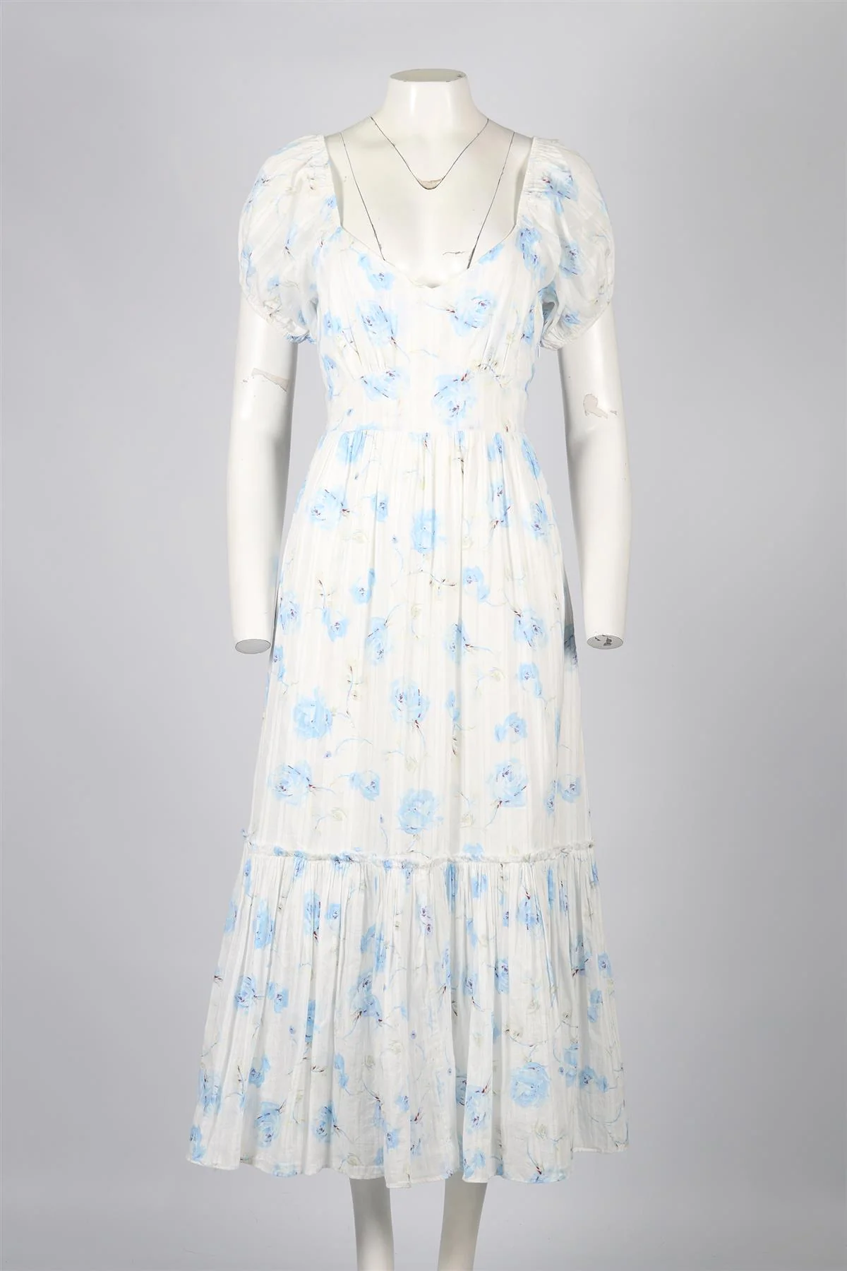 LOVESHACKFANCY FLORAL PRINT COTTON MAXI DRESS US 6 UK 10 - Image 2