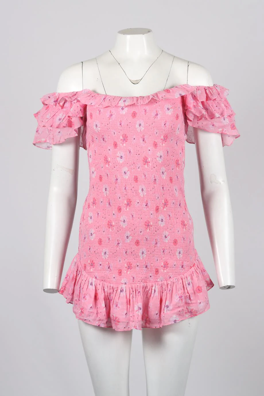 LOVESHACKFANCY FLORAL PRINT COTTON MINI DRESS MEDIUM - Image 2