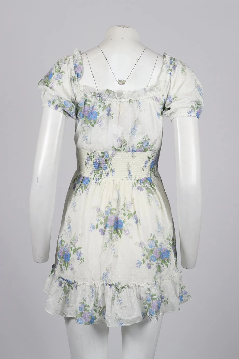 LOVESHACKFANCY FLORAL PRINT COTTON MINI DRESS SMALL - Image 4