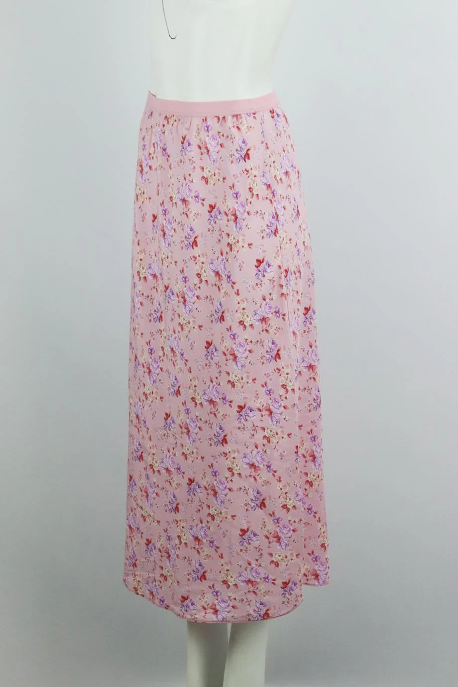 LOVESHACKFANCY FLORAL PRINT SILK MIDI SKIRT SMALL - Image 3