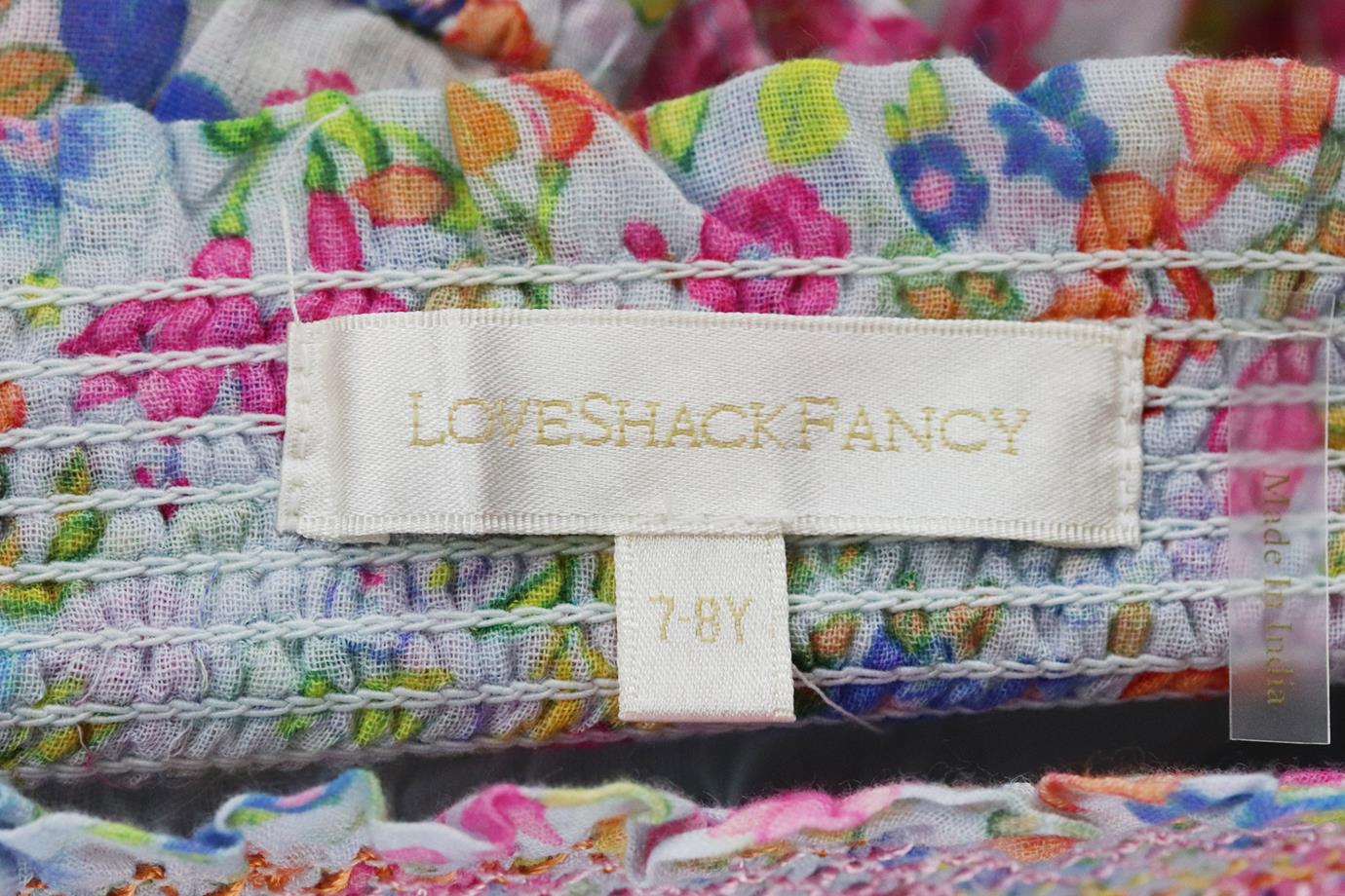LOVESHACKFANCY KIDS GIRLS FLORAL COTTON SKIRT 7-8 YEARS - Image 4