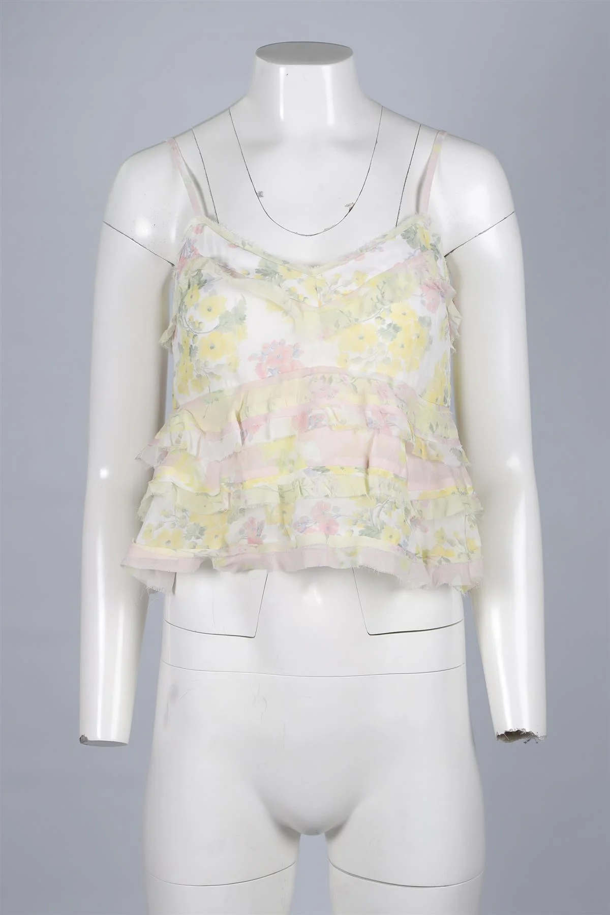LOVESHACKFANCY MULTI CHIFFON TOP US 2 UK 6 - Image 2