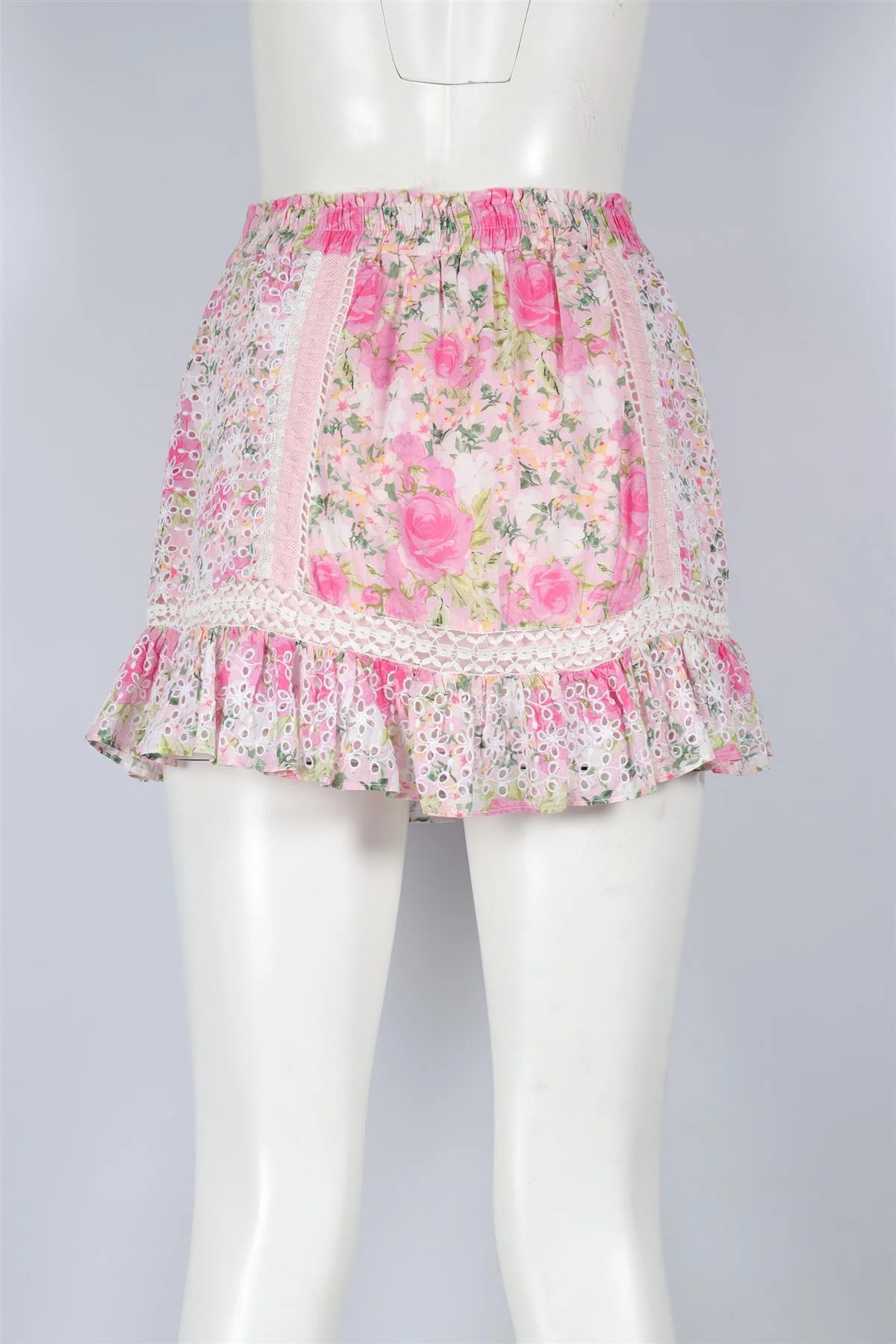 LOVESHACKFANCY MULTI COTTON MINI SKIRT SMALL - Image 4