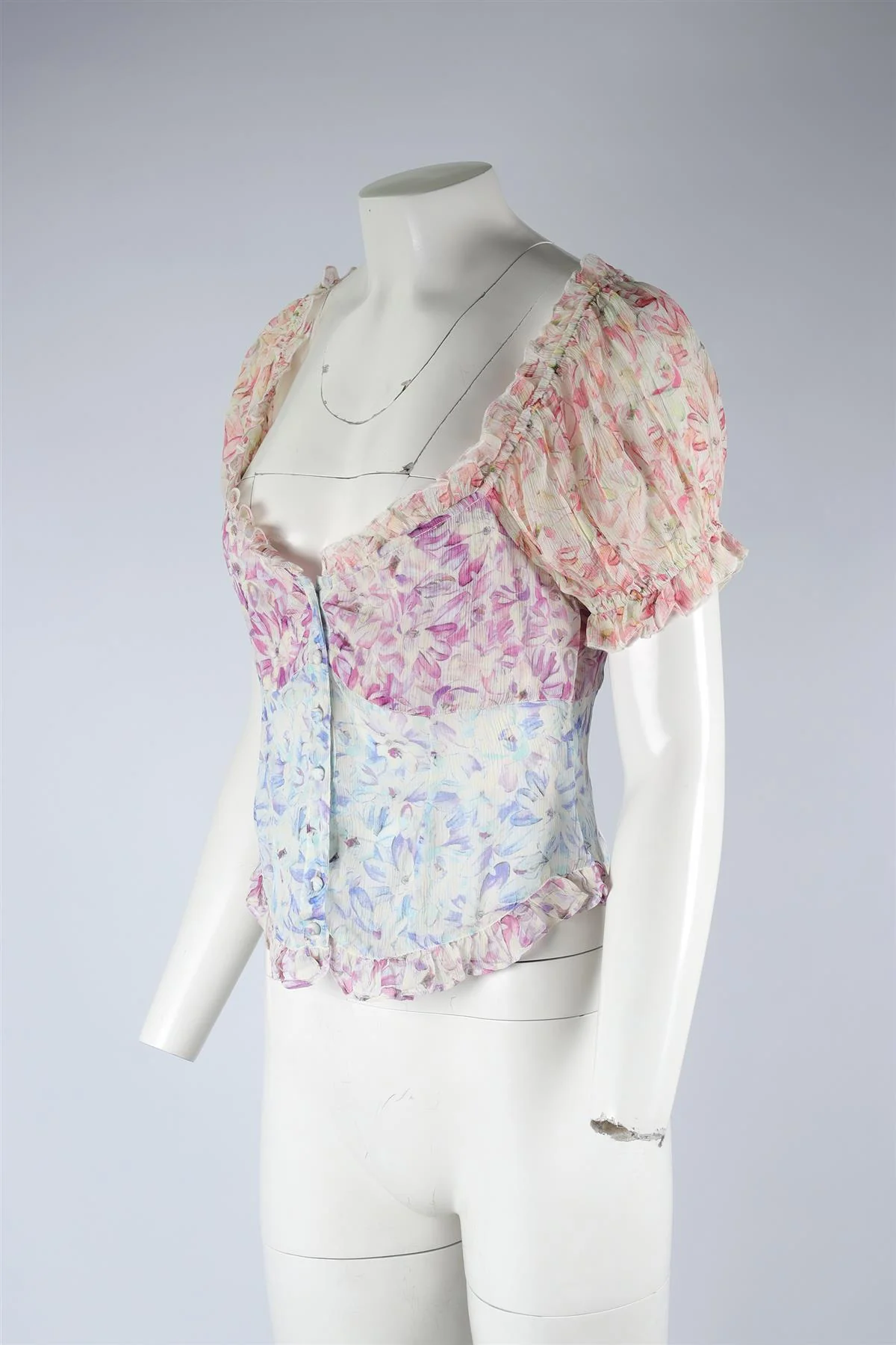 LOVESHACKFANCY MULTI SILK TOP US 6 UK 10 - Image 3