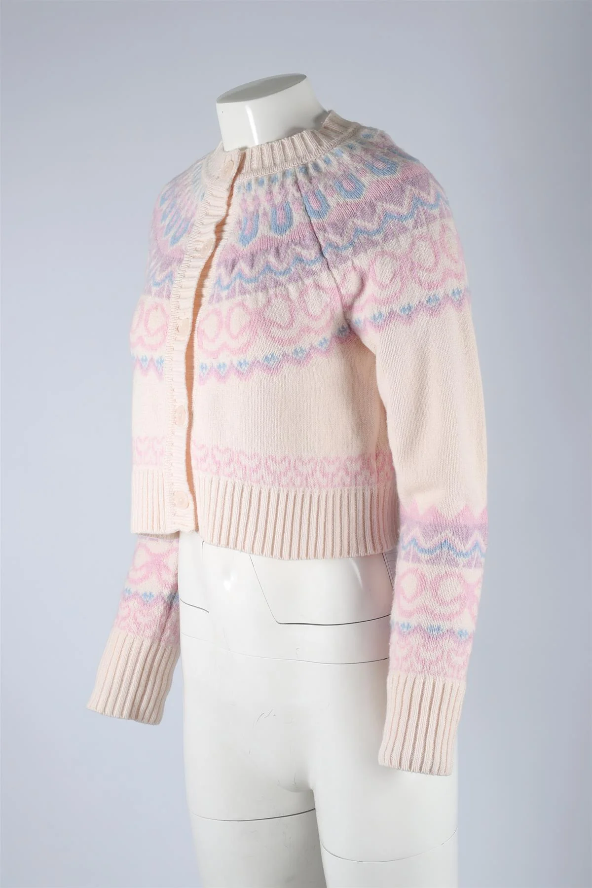 LOVESHACKFANCY MULTI WOOL CARDIGAN SMALL - Image 3