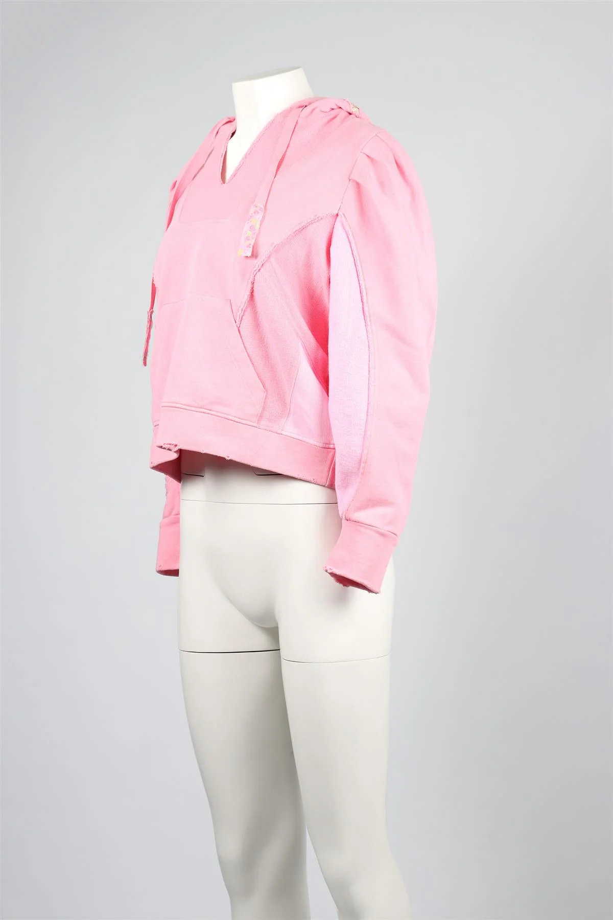 LOVESHACKFANCY PINK COTTON HOODIE SMALL - Image 3