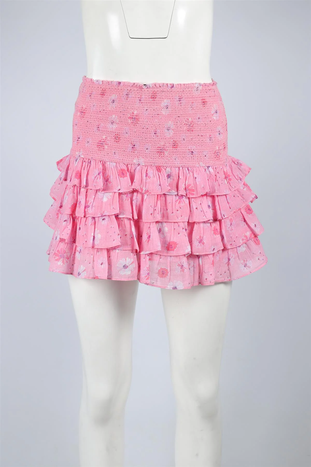 LOVESHACKFANCY PINK COTTON MINI SKIRT - Image 2