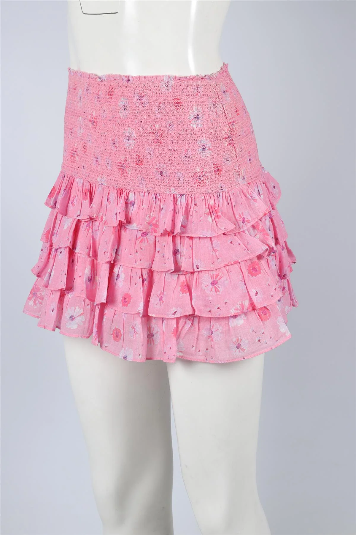 LOVESHACKFANCY PINK COTTON MINI SKIRT - Image 3