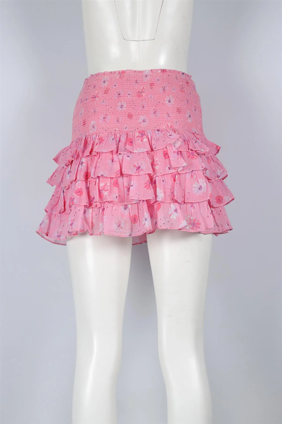 LOVESHACKFANCY PINK COTTON MINI SKIRT - Image 4