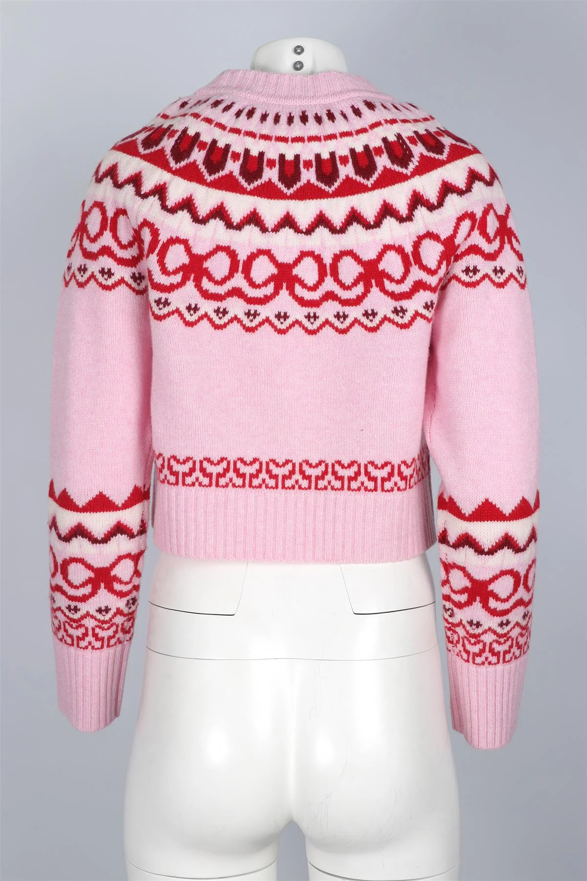 LOVESHACKFANCY PINK WOOL CARDIGAN SMALL - Image 4
