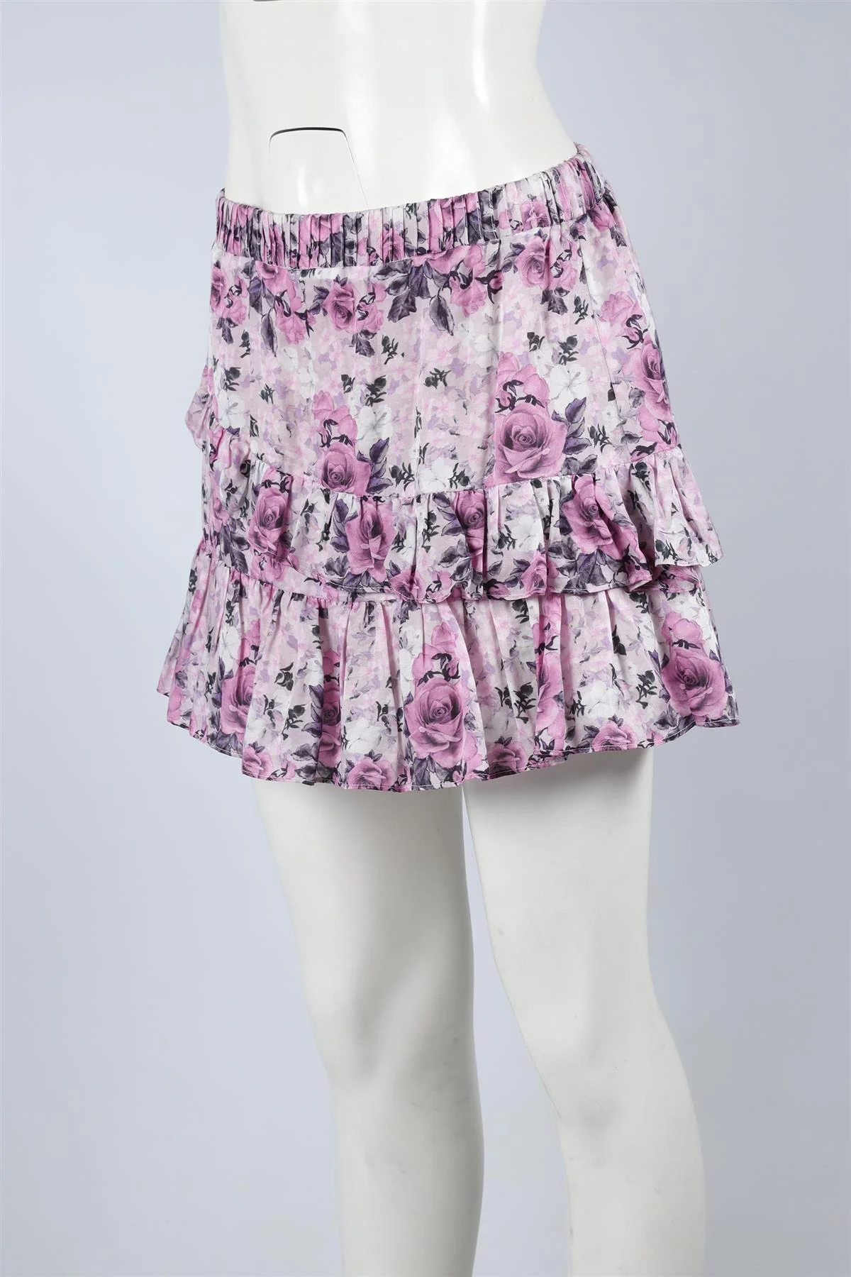 LOVESHACKFANCY PURPLE COTTON MINI SKIRT SMALL - Image 3