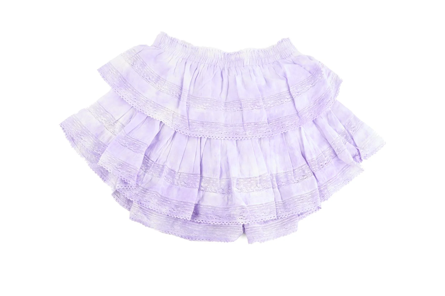 LOVESHACKFANCY PURPLE COTTON MINI SKIRT XSMALL - Image 2