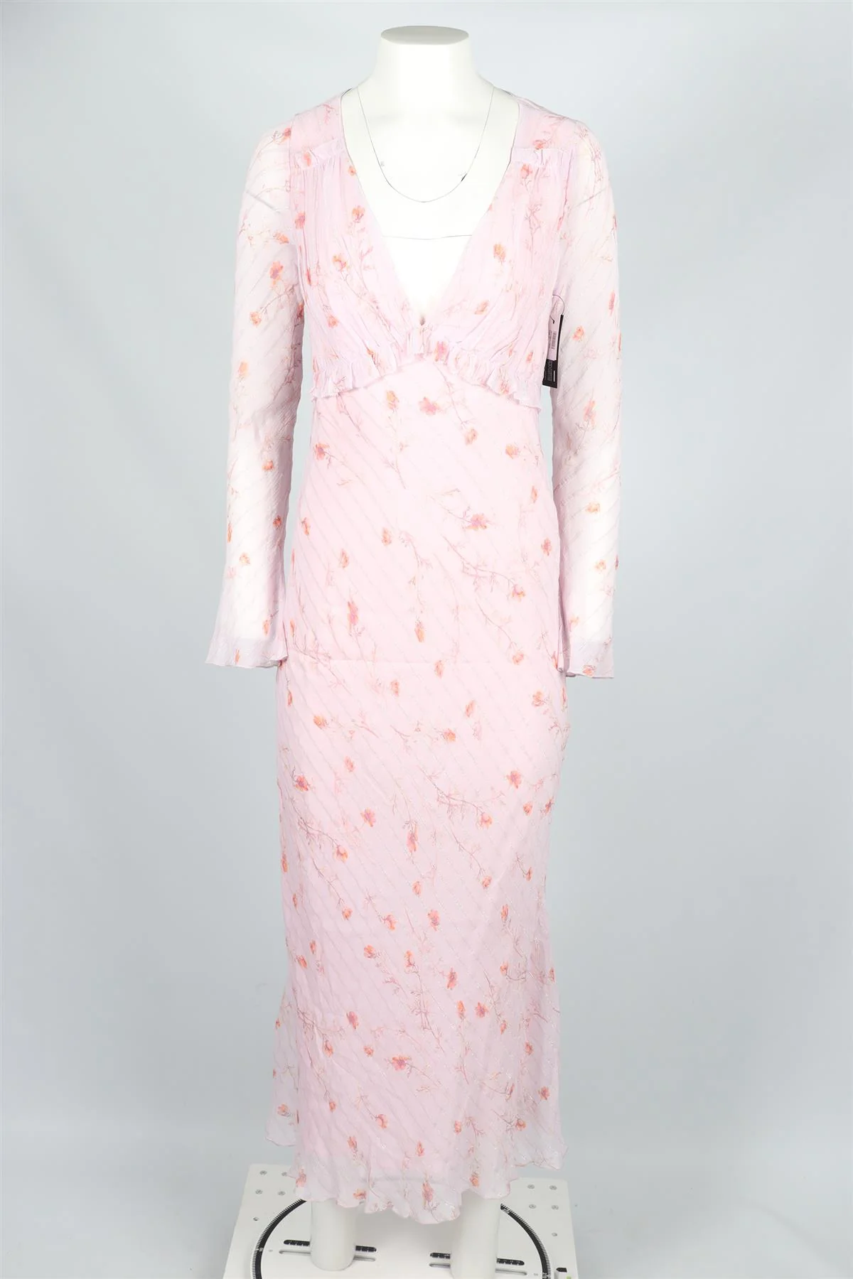 LOVESHACKFANCY PURPLE SILK MAXI DRESS US 2 UK 6 - Image 2