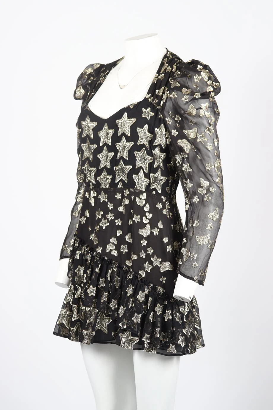 LOVESHACKFANCY SILK BLEND MINI DRESS US 8 UK 12 - Image 3